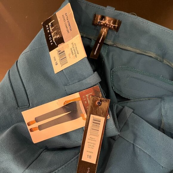 NICOLE MILLER New York Women's Hilltop Blue Ankle Length Pants - Size 18 - NWT - Picture 2 of 4